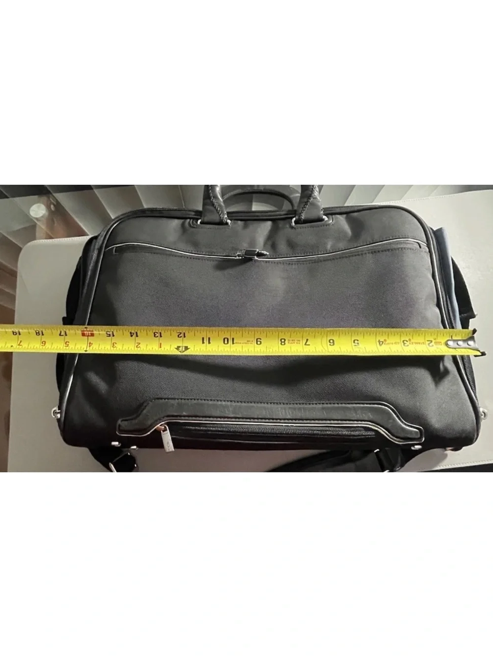 TUMI Arrivé Narita Slim Briefcase Black Ballistic Nylon Leather Laptop Bag